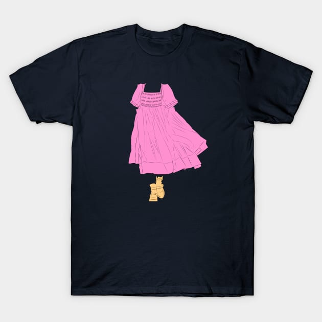 Villanelle's Pink Dress T-Shirt by LiLian-Kaff